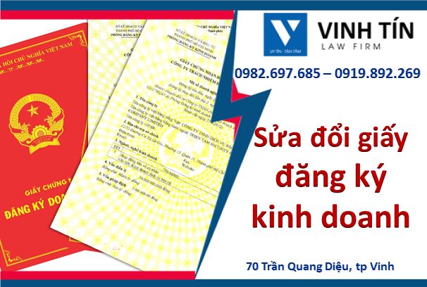 Thay đổi giấy phép kinh doanh tại Nghệ An