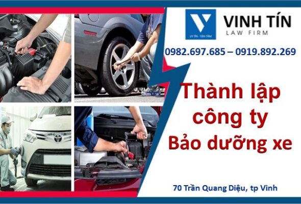Thành lập công ty bảo dưỡng xe ô tô tại Nghệ An