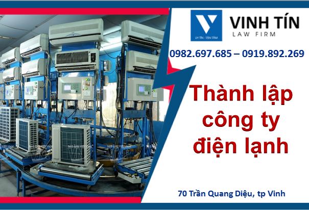 Thành lập công ty điện lạnh tại Nghệ An