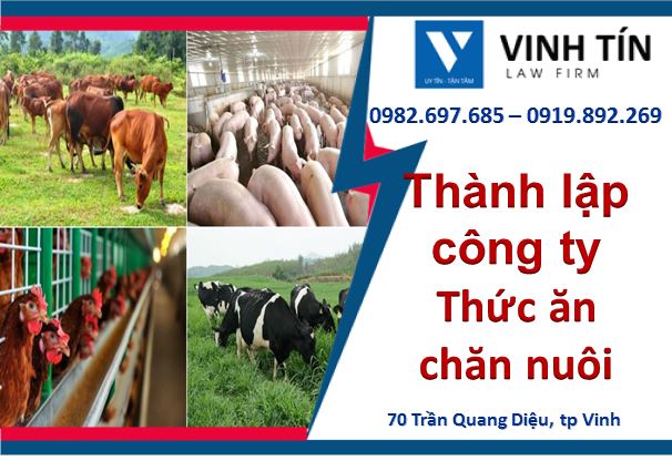 Thành lập công ty thức ăn chăn nuôi tại Nghệ An