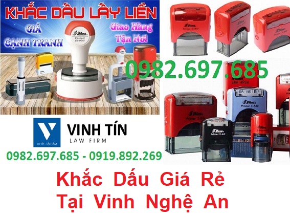 Khắc Dấu Giá Rẻ Tại Vinh Nghệ An