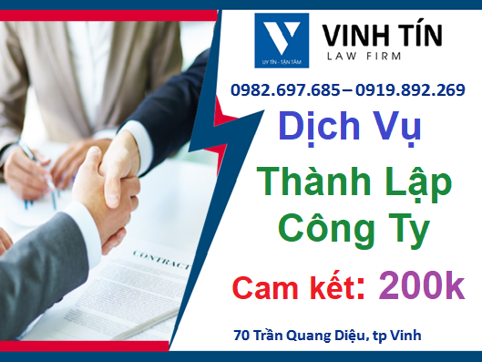 Thành Lập Công Ty Giá Rẻ 200kđ tại Nghệ An